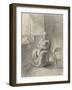 Seated Woman with a Baby by a Window, C.1824-75 (Chalk on Paper)-Jean-Francois Millet-Framed Giclee Print