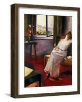 Seated Woman with a Book-Lesser Ury-Framed Giclee Print