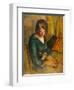 Seated Woman with a Cat on Her Knees (Femme Assise Avec Chat Sur Ses Genoux)-Roderick O'Connor-Framed Giclee Print