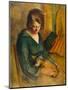 Seated Woman with a Cat on Her Knees (Femme Assise Avec Chat Sur Ses Genoux)-Roderick O'Connor-Mounted Giclee Print