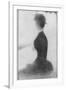 Seated Woman with a Parasol (study, La Grande Jatte)-Georges Seurat-Framed Giclee Print