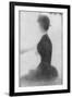 Seated Woman with a Parasol (study, La Grande Jatte)-Georges Seurat-Framed Giclee Print