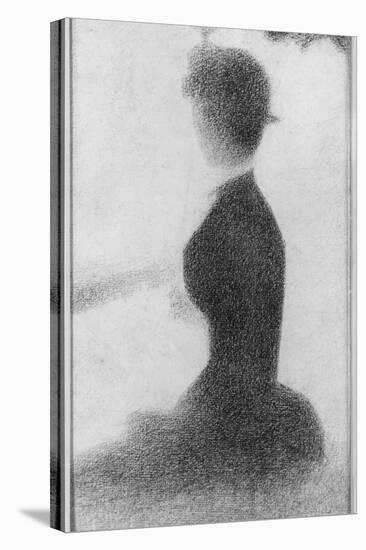 Seated Woman with a Parasol (study, La Grande Jatte)-Georges Seurat-Stretched Canvas