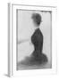 Seated Woman with a Parasol (study, La Grande Jatte)-Georges Seurat-Framed Giclee Print