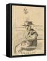 Seated Woman with a Straw Boater-Walter Richard Sickert-Framed Stretched Canvas