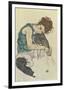 Seated Woman with Bent Knee-Egon Schiele-Framed Giclee Print