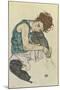 Seated Woman with Bent Knee-Egon Schiele-Mounted Giclee Print
