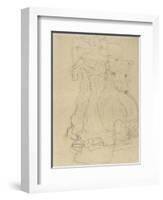 Seated Woman with Cushions-Gustav Klimt-Framed Giclee Print