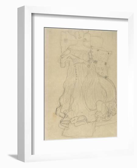 Seated Woman with Cushions-Gustav Klimt-Framed Giclee Print