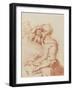 Seated woman with her hand held over her eyes-Adriaen van de Velde-Framed Giclee Print