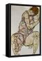 Seated Woman with Left Hand in Hair, 1914-Egon Schiele-Framed Stretched Canvas