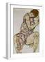 Seated Woman with Left Hand in Hair, 1914-Egon Schiele-Framed Giclee Print