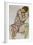 Seated Woman with Left Hand in Hair, 1914-Egon Schiele-Framed Giclee Print