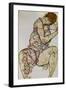 Seated Woman with Left Hand in Hair, 1914-Egon Schiele-Framed Giclee Print