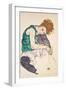 Seated Woman with Legs Drawn Up-Egon Schiele-Framed Giclee Print