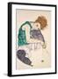 Seated Woman with Legs Drawn Up-Egon Schiele-Framed Giclee Print