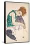 Seated Woman with Legs Drawn Up-Egon Schiele-Framed Stretched Canvas