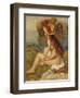 Seated Woman with Straw Hat-Pierre-Auguste Renoir-Framed Giclee Print