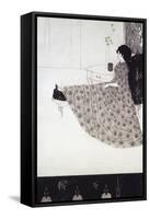 Seated Woman-Aubrey Beardsley-Framed Stretched Canvas