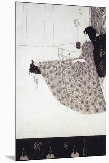 Seated Woman-Aubrey Beardsley-Mounted Premium Giclee Print