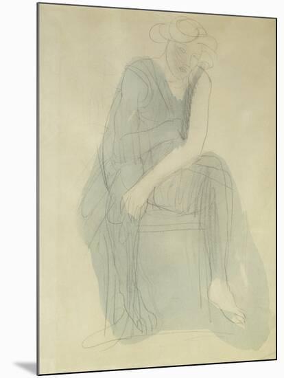 Seated Woman-Auguste Rodin-Mounted Giclee Print