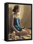 Seated Woman-Helen J. Vaughn-Framed Stretched Canvas