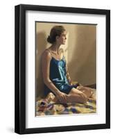 Seated Woman-Helen J. Vaughn-Framed Premium Giclee Print