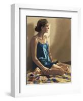 Seated Woman-Helen J. Vaughn-Framed Premium Giclee Print