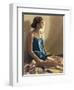 Seated Woman-Helen J. Vaughn-Framed Premium Giclee Print