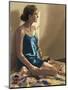 Seated Woman-Helen J. Vaughn-Mounted Premium Giclee Print