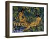 Seated Women by Water; Sitzende Madchen Am Wasser, C. 1914-16-Otto Muller or Mueller-Framed Giclee Print