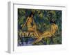 Seated Women by Water; Sitzende Madchen Am Wasser, C. 1914-16-Otto Muller or Mueller-Framed Giclee Print