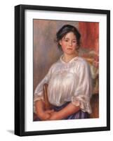 Seated Young Woman (Helene Bellon)-Pierre-Auguste Renoir-Framed Giclee Print