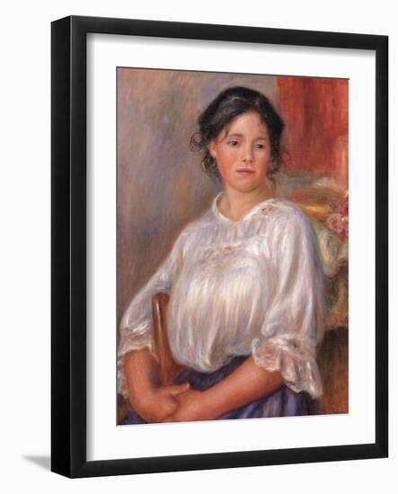 Seated Young Woman (Helene Bellon)-Pierre-Auguste Renoir-Framed Giclee Print