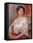 Seated Young Woman (Helene Bellon)-Pierre-Auguste Renoir-Framed Stretched Canvas