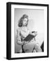 Seated Young Woman Reading-Philip Gendreau-Framed Photographic Print