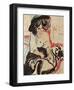 Seated Young Woman with Hat and Cigarette-Ernst Ludwig Kirchner-Framed Art Print