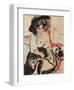 Seated Young Woman with Hat and Cigarette-Ernst Ludwig Kirchner-Framed Art Print