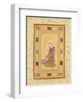 Seated Youth Holding a Cup, from the Large Clive Album, C.1610-20-Persian School-Framed Giclee Print