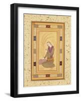 Seated Youth Holding a Cup, from the Large Clive Album, C.1610-20-Persian School-Framed Giclee Print