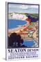 Seaton, Devon, Poster Advertising Southern Railway-Kenneth Shoesmith-Stretched Canvas