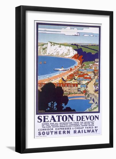 Seaton, Devon, Poster Advertising Southern Railway-Kenneth Shoesmith-Framed Giclee Print