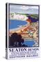 Seaton, Devon, Poster Advertising Southern Railway-Kenneth Shoesmith-Stretched Canvas