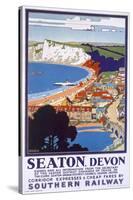 Seaton, Devon, Poster Advertising Southern Railway-Kenneth Shoesmith-Stretched Canvas
