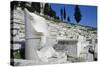 Seats in the Theatre of Dionysus, Acropolis-null-Stretched Canvas