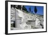 Seats in the Theatre of Dionysus, Acropolis-null-Framed Photographic Print