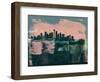 Seattle Abstract Skyline I-Emma Moore-Framed Art Print