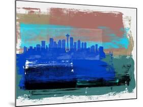 Seattle Abstract Skyline II-Emma Moore-Mounted Art Print