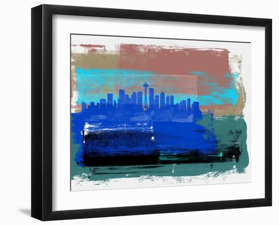 Seattle Abstract Skyline II-Emma Moore-Framed Art Print