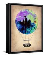 Seattle Air Balloon-NaxArt-Framed Stretched Canvas